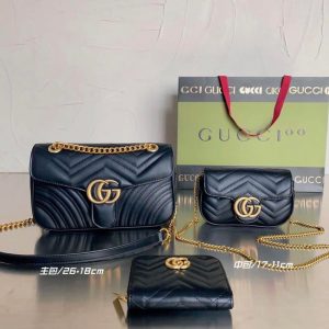 Top quality fashion bag sets black GG